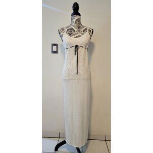 Say What Womens Sleeveless Maxi Dress L Thick Knitted Yarn Dress With High Waist
